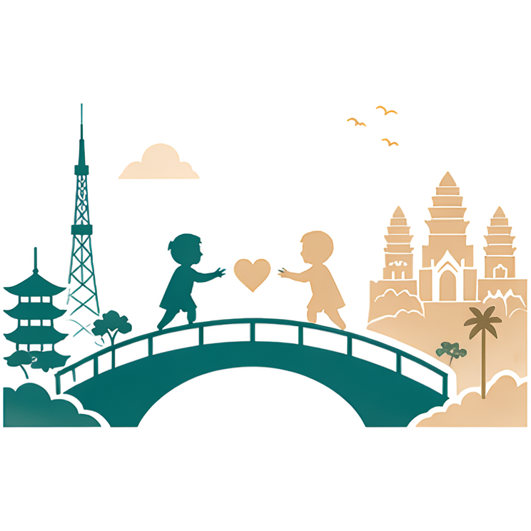 Children receiving support in Cambodia
